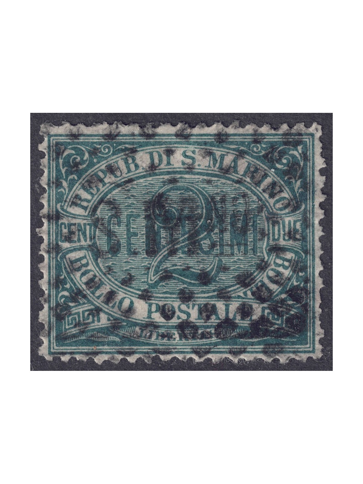 SAN MARINO 1877-90 2c green us