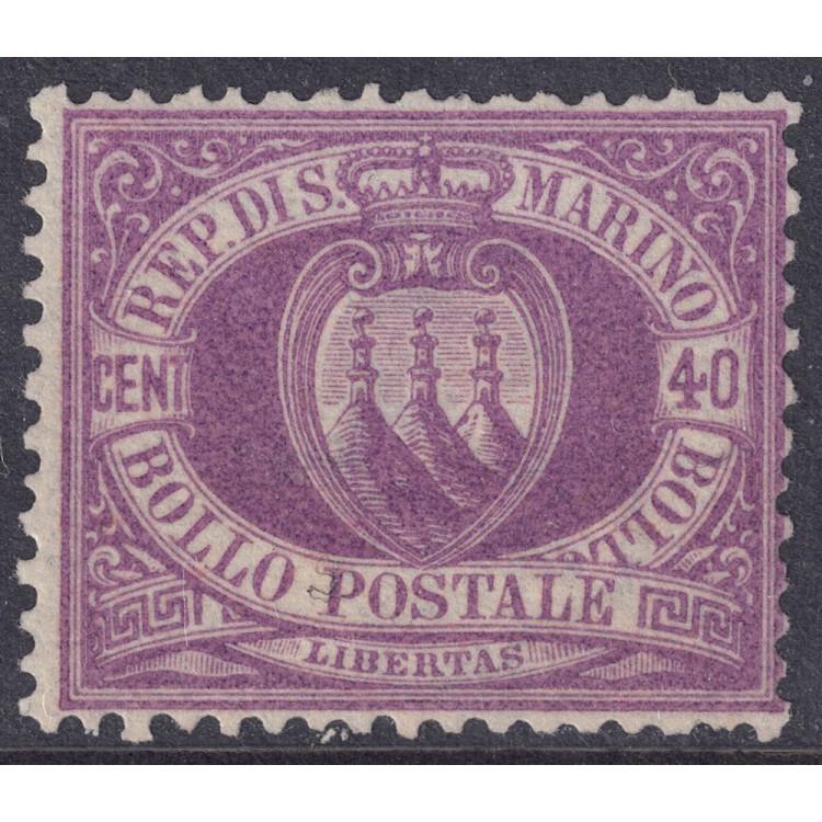SAN MARINO 1877-90 40c brown violet MNH** ©