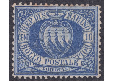 SAN MARINO 1877-90 10c blue MNH**