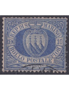 SAN MARINO 1877-90 10c US ultramarine