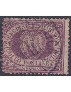 SAN MARINO 1894-99 20c lilla viola us