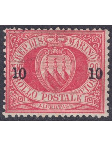 SAN MARINO 1892 10c on 20c red (11) MNH**
