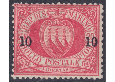 SAN MARINO 1892 10c on 20c red (11) MNH**