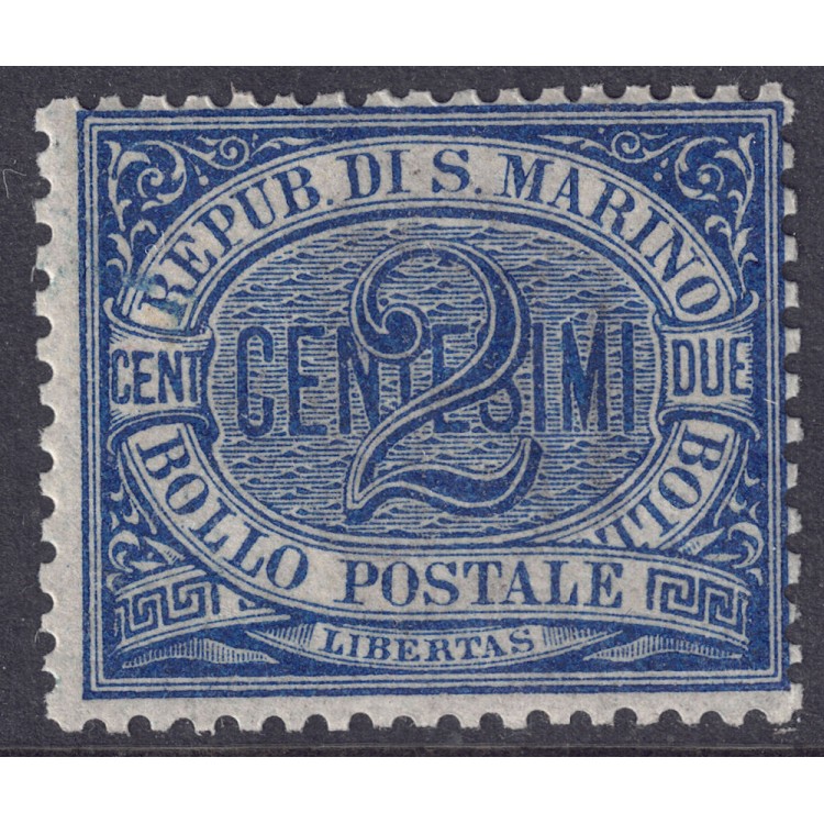 SAN MARINO 1892-94 2c azzurro MNH**