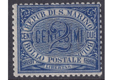 SAN MARINO 1892-94 2c blue MNH**
