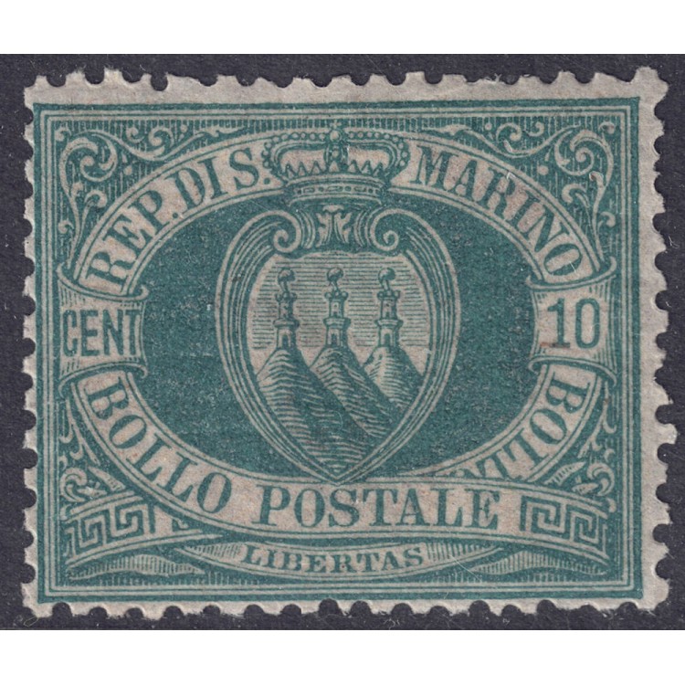 SAN MARINO 1892-94 10c verde MNH**