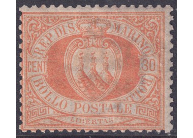 SAN MARINO 1892-94 30c arancio MNH**
