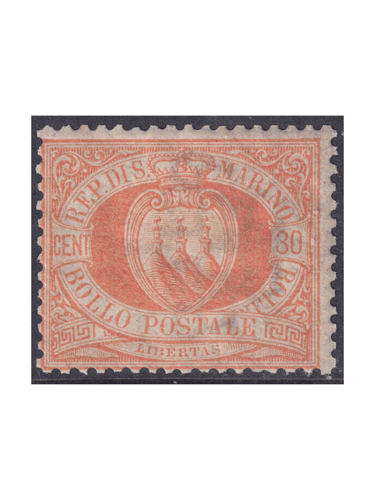 SAN MARINO 1892-94 30c arancio MNH**