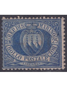 SAN MARINO 1894-99 25c blue MH*
