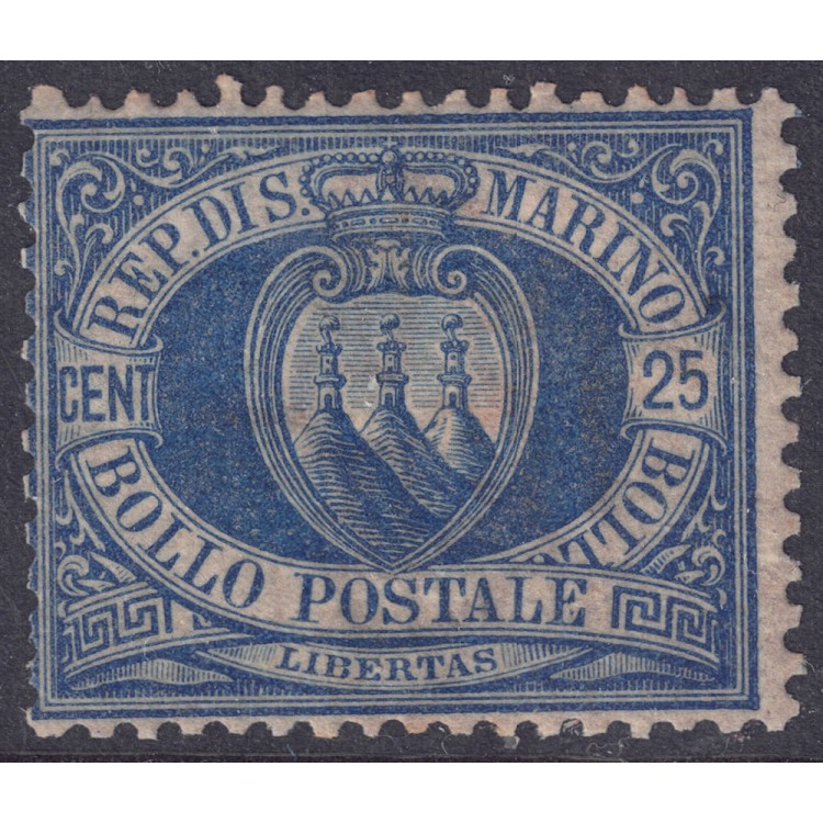 SAN MARINO 1894-99 25c blue MH*