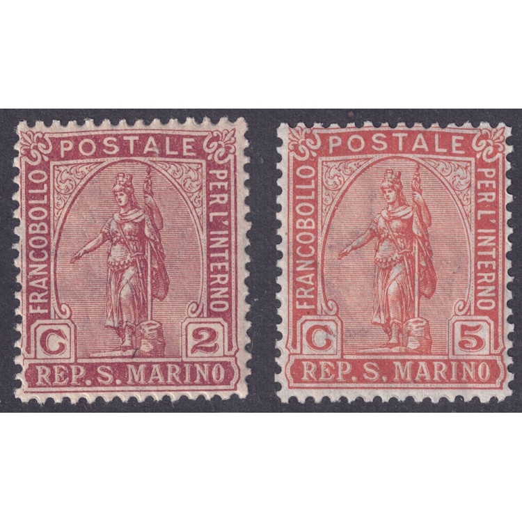 SAN MARINO 1899 Statue of Liberty 2v MNH**