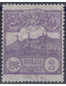 SAN MARINO 1903 2£ violet MNH** ©