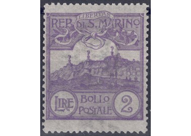 SAN MARINO 1903 2£ violetto MNH** ©