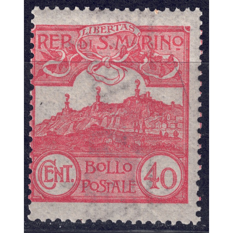 SAN MARINO 1903 40c vermiglio MNH**