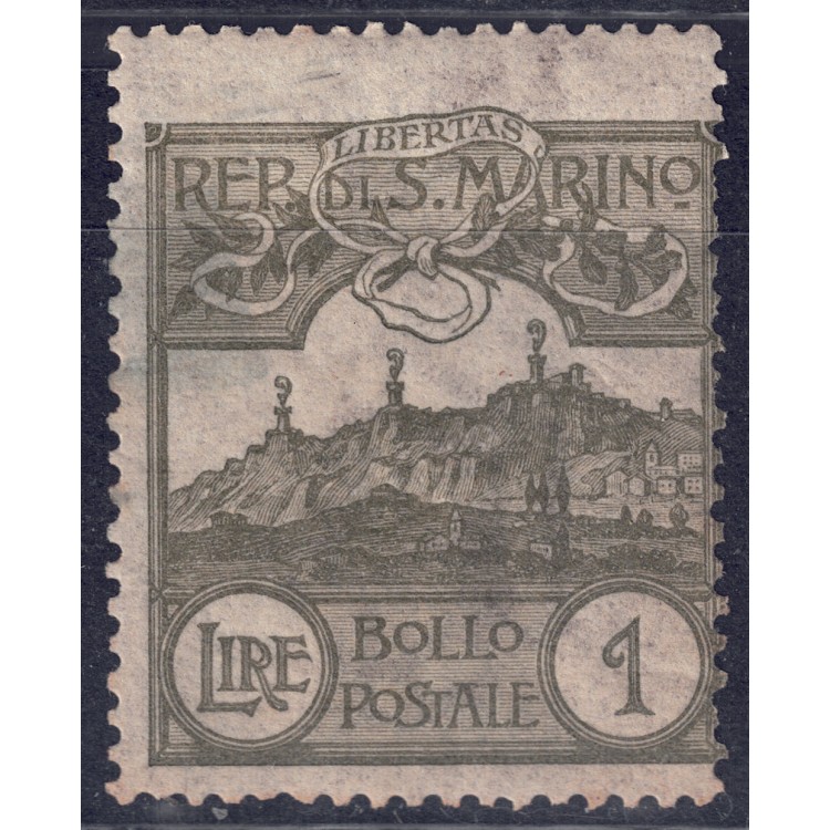 SAN MARINO 1903 £1 olive MNH**