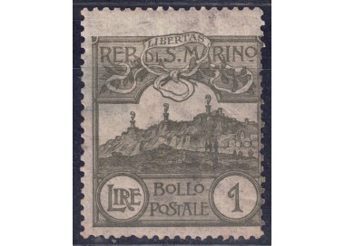 SAN MARINO 1903 1£ oliva MNH**