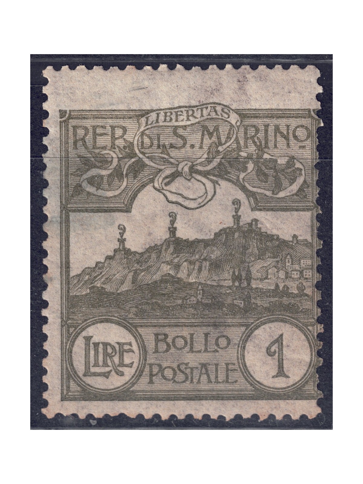 SAN MARINO 1903 1£ oliva MNH**