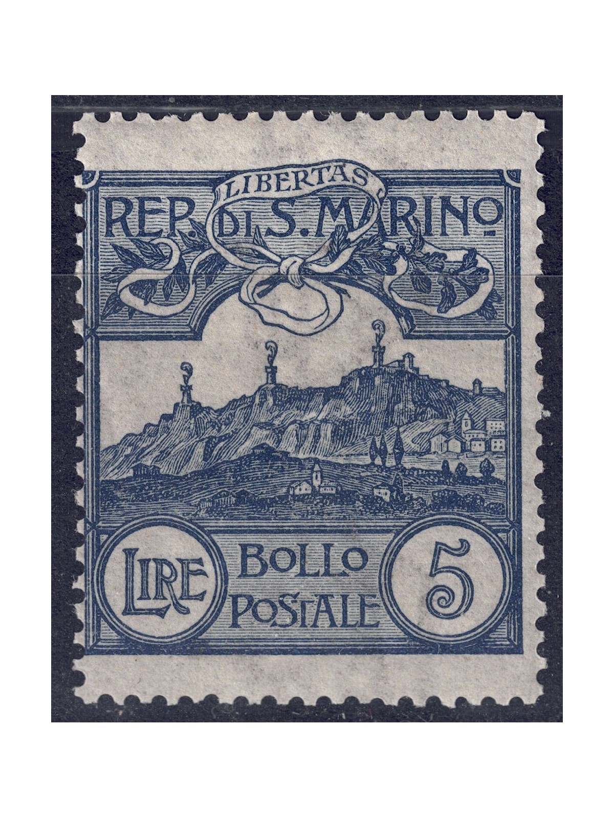 SAN MARINO 1903 5£ ardesia MNH**