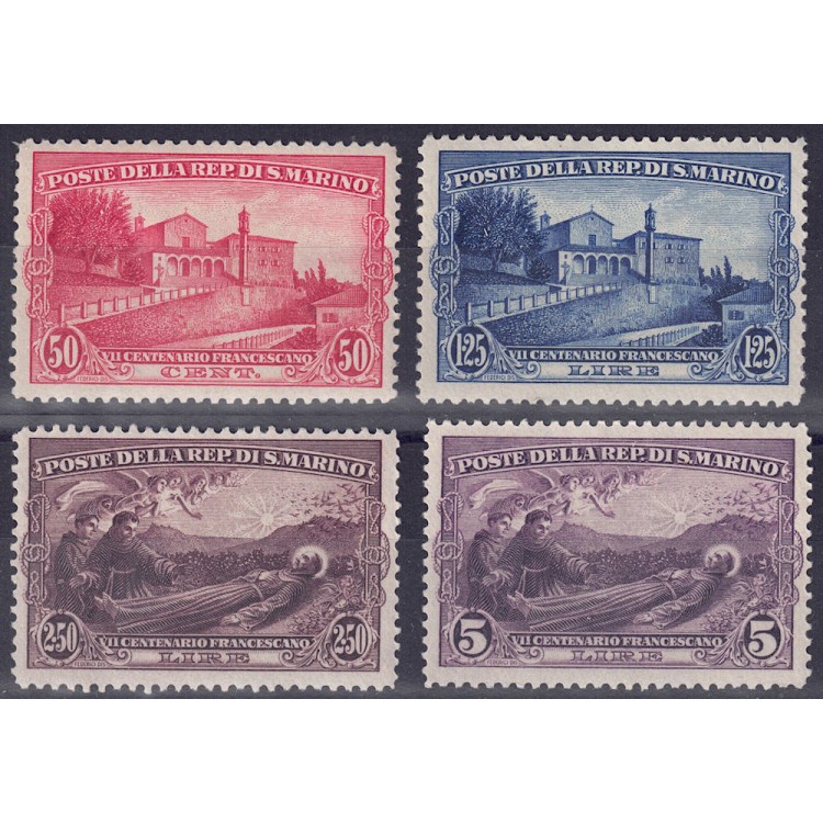 SAN MARINO 1928 San Francesco 4v MNH**