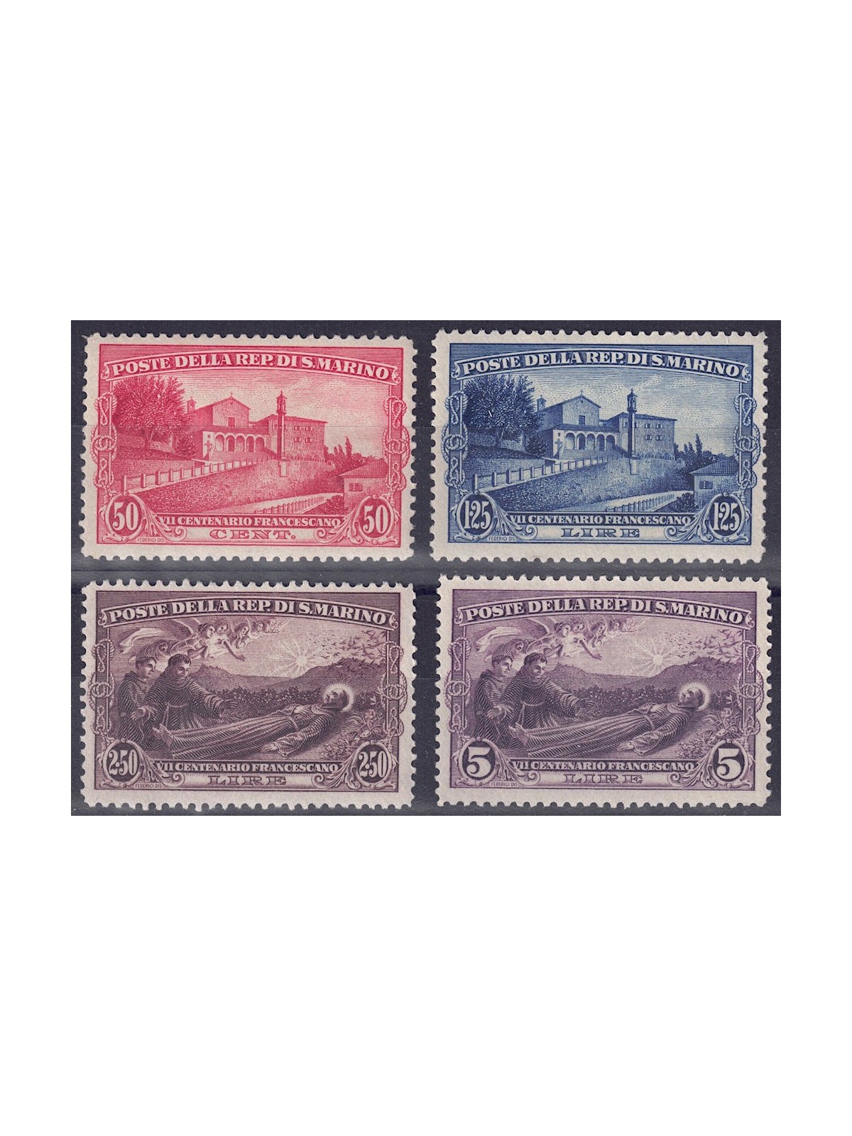 SAN MARINO 1928 San Francesco 4v MNH**