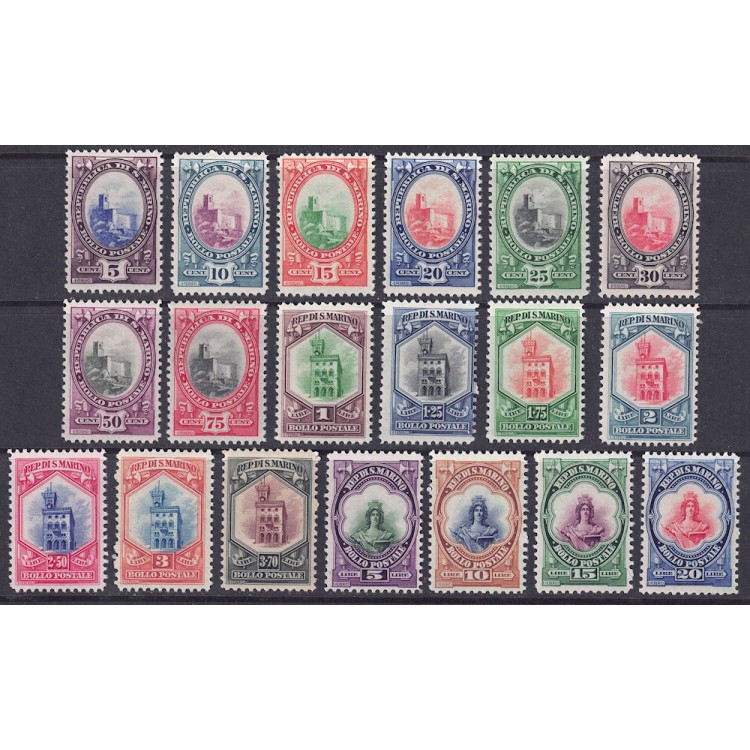 SAN MARINO 1929-35 Soggetti vari 19v MNH**