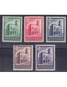 SAN MARINO 1932 Palazzo della Posta 5v MNH** ©
