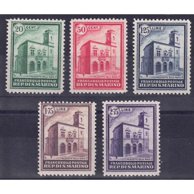 SAN MARINO 1932 Post Office Building 5v MNH** ©