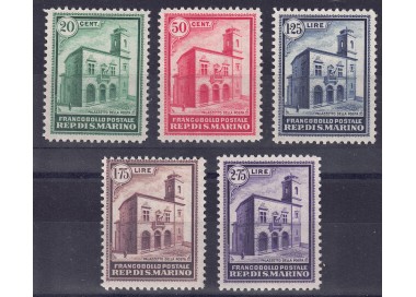 SAN MARINO 1932 Post Office Building 5v MNH** ©