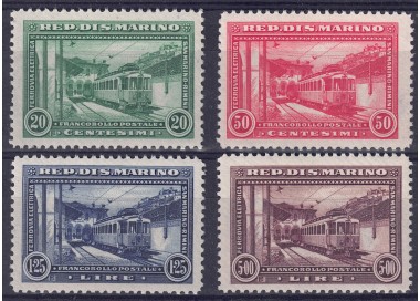SAN MARINO 1932 Ferrovia Rimini-San Marino 4v MNH**