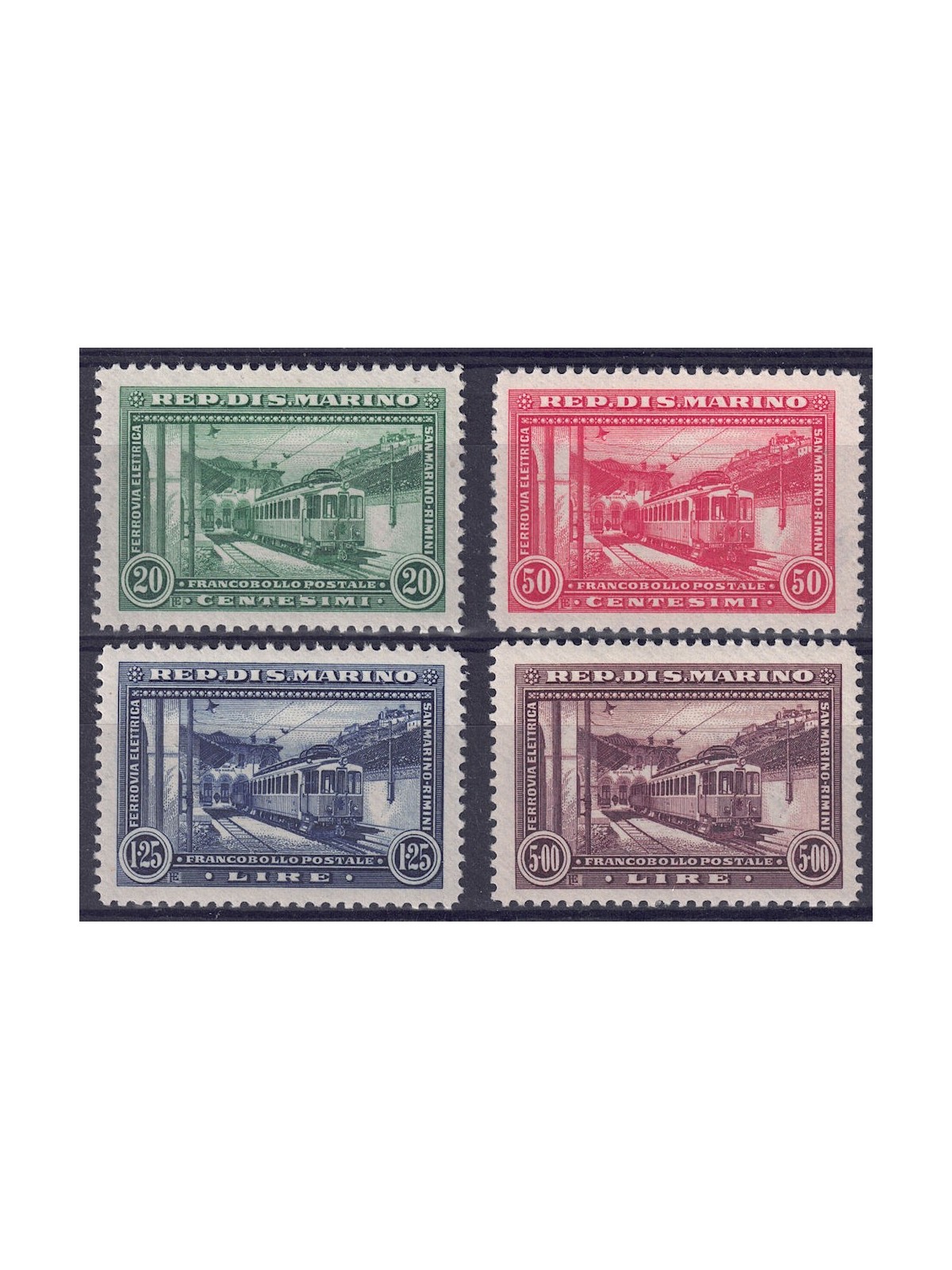 SAN MARINO 1932 Rimini-San Marino railway 4v MNH**