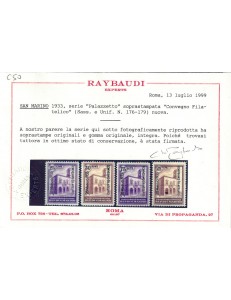 SAN MARINO 1933 Convegno filatelico 4v MNH** ©
