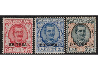 ERITREA 1926 Tipo floreale 3v MNH** ©