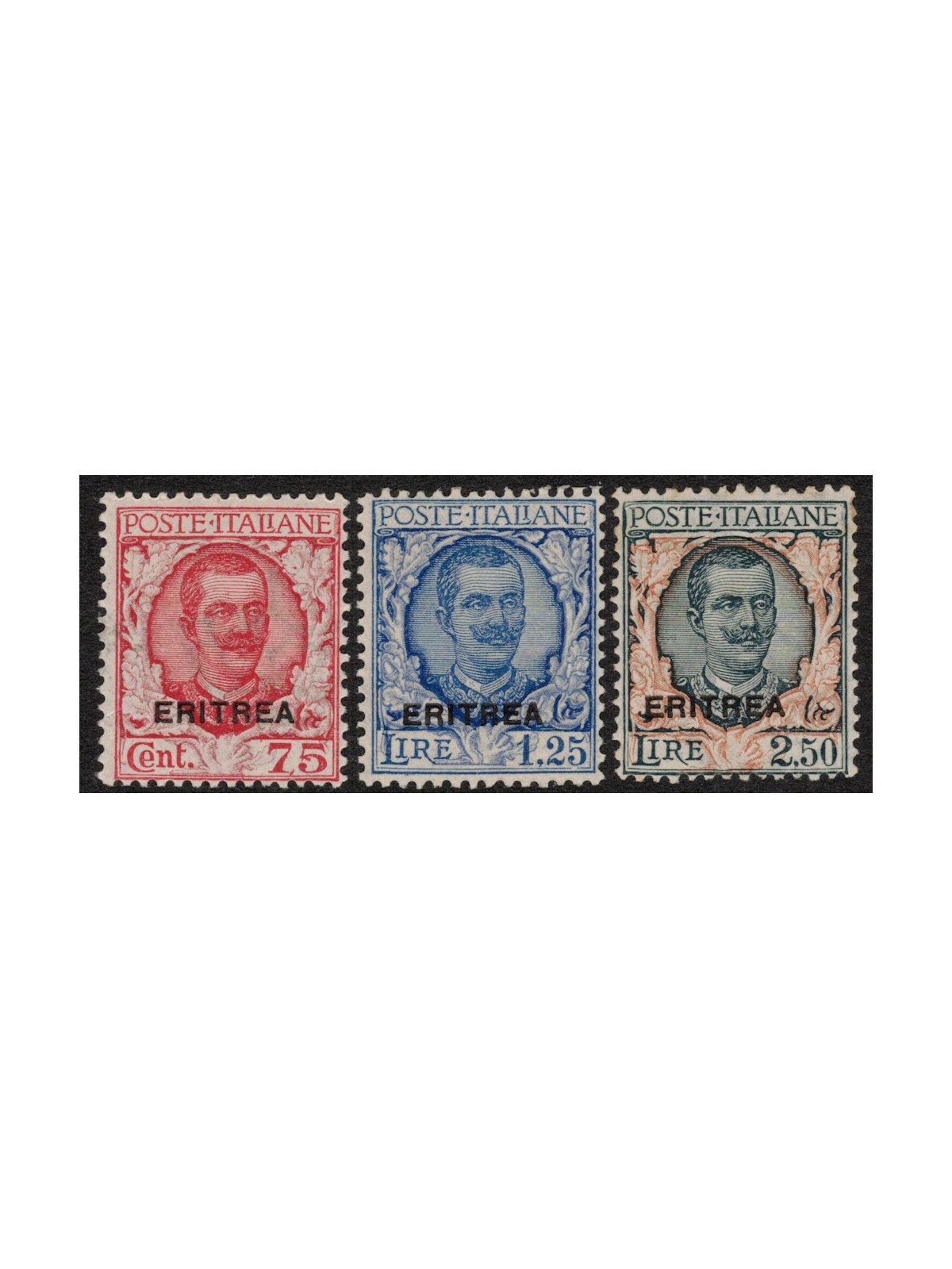 ERITREA 1926 Floral type 3v MNH** ©