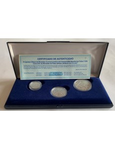 MESSICO 1986 Set Di 3 Monete in argento Campionato Calcio (1° serie)