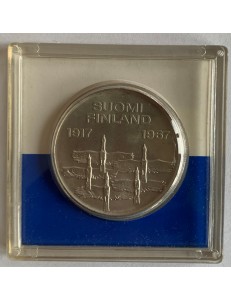 FINLAND 1975 President Kekkonen 10 Markkaa Silver BU