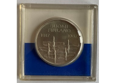 FINLAND 1975 President Kekkonen 10 Markkaa Silver BU