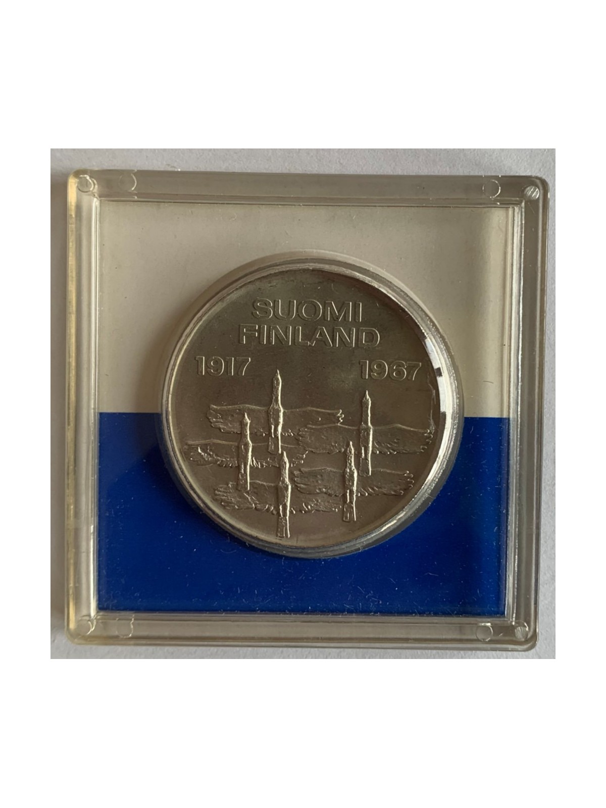 FINLAND 1975 President Kekkonen 10 Markkaa Silver BU