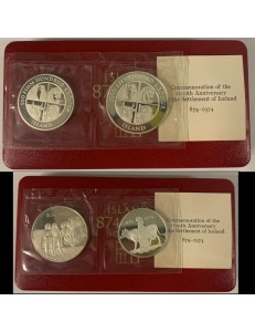 ISLANDA 1974 500 e 1000  Kronur Argento FDC