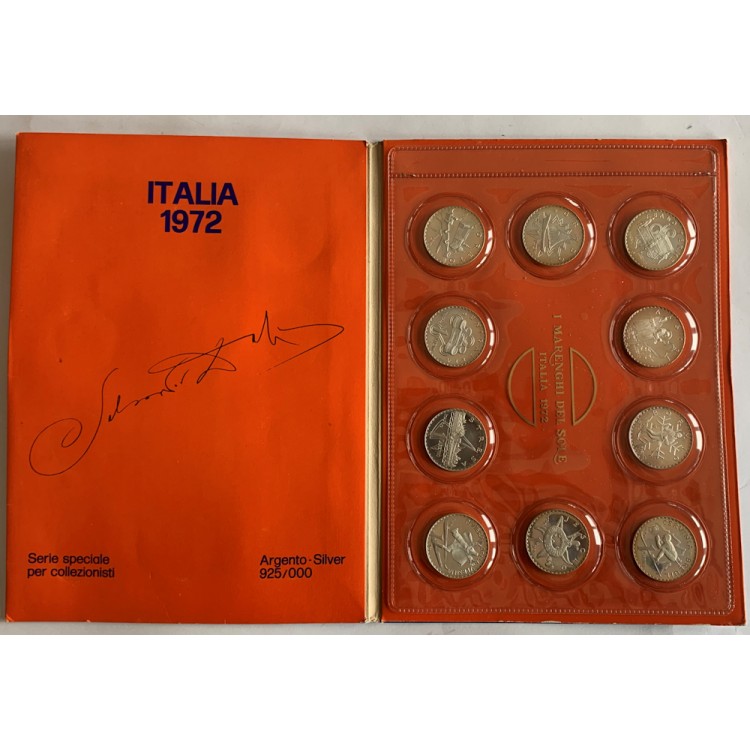 ITALY 1972 I Marenghi del Sole 10 Coins UNC