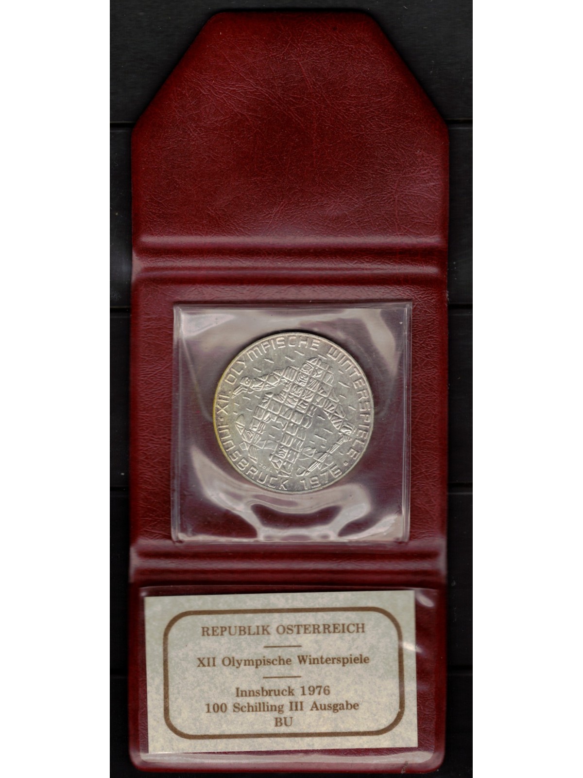 AUSTRIA 1976 Innsbruck Olympics silver coin