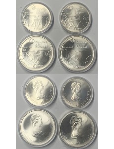 CANADA 1976 Montreal Olympics set of 4 silver coins UNC