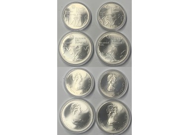 CANADA 1976 Montreal Olympics set of 4 silver coins UNC