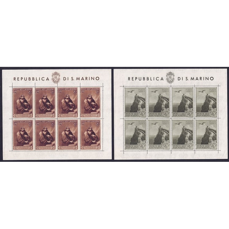 SAN MARINO 1944 Pro Case Popolari 2 s/s MNH** (dif)