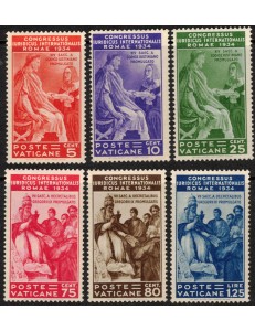 VATICANO 1935 Congresso giuridico internazionale 6v MH*