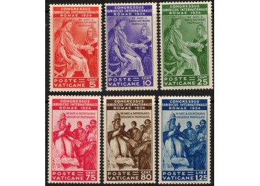 VATICANO 1935 Congresso giuridico internazionale 6v MH*