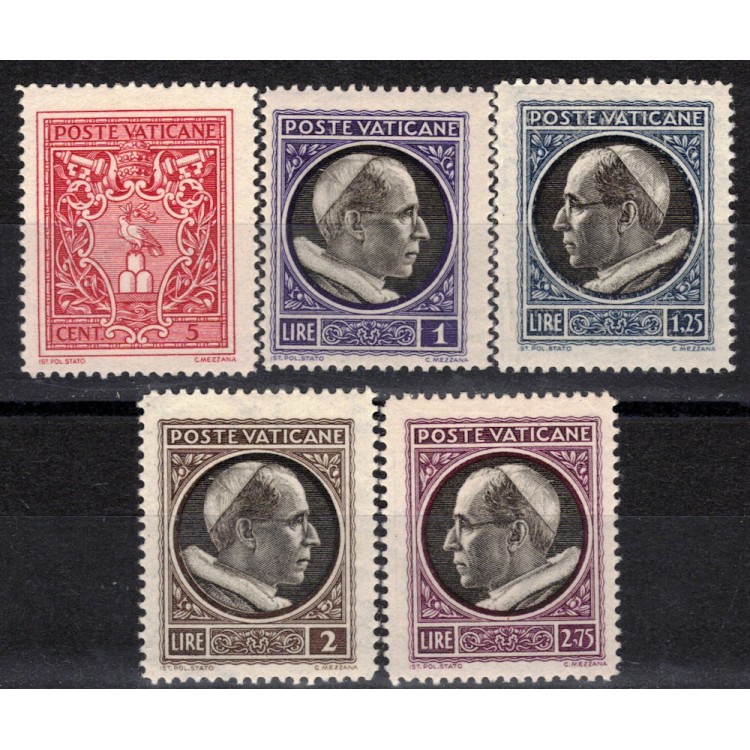 VATICANO 1940 Medaglioncini 5v MNH**