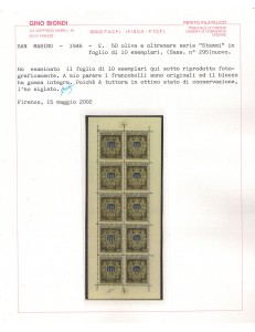 SAN MARINO 1945-46 Stemmi dei Castelli 5 BF MNH** ©