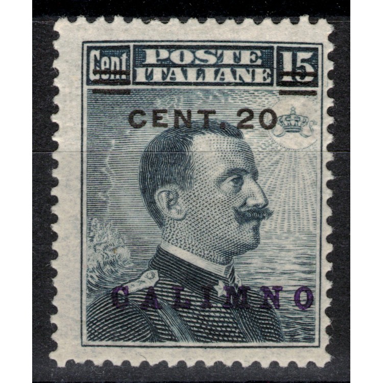 EGEO CALINO 1916 20c on 15c grey black MNH**
