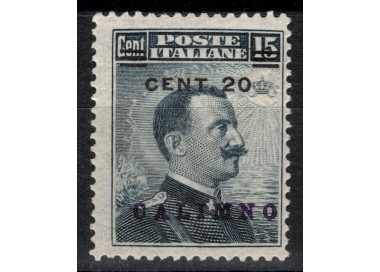 EGEO CALINO 1916 20c su 15c grigio nero MNH**
