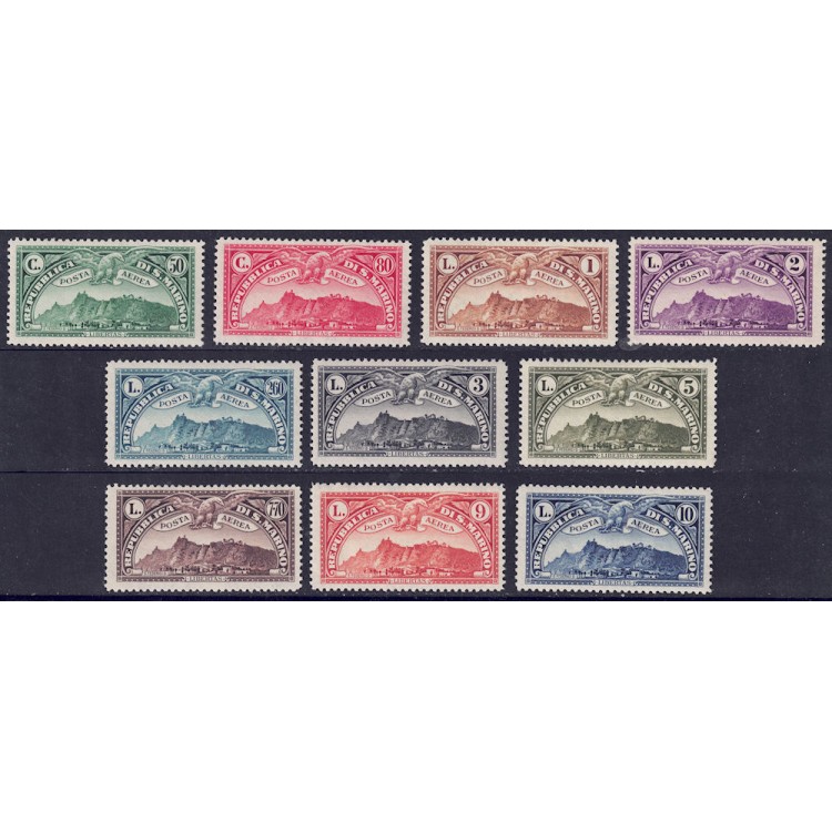 SAN MARINO 1931 Views (airmail) 10v MNH** ©
